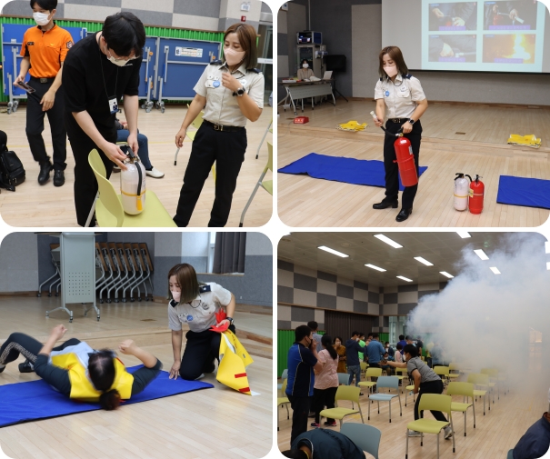 고객과 함께하는 소방안전교육 진행