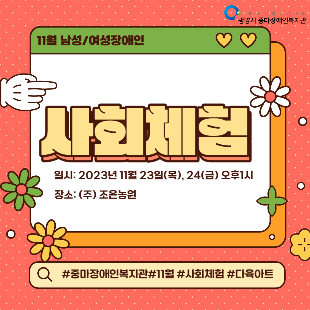 [가족]11월 남성/여성 사회체험