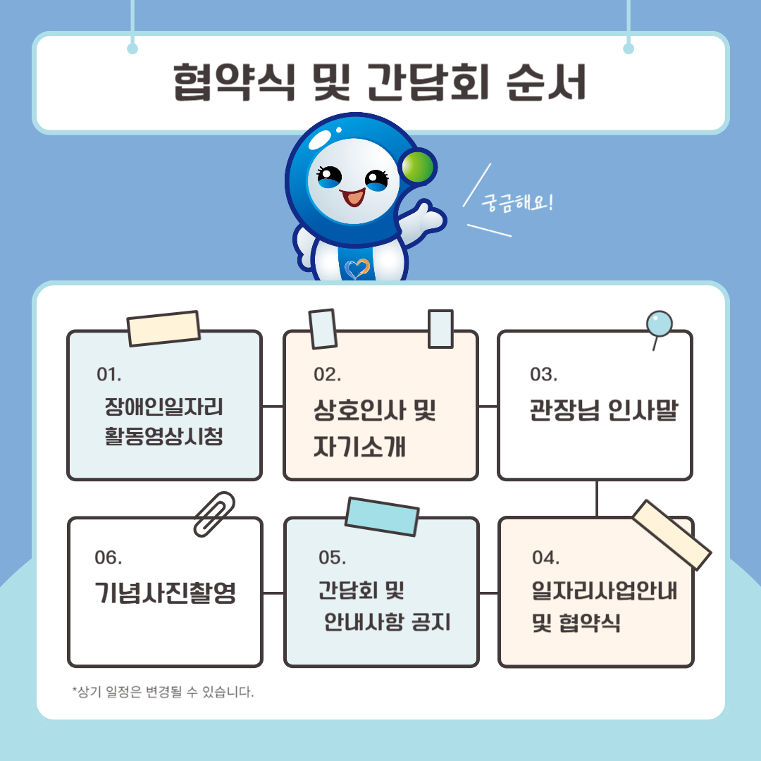 장애인일자리배치기관협약식