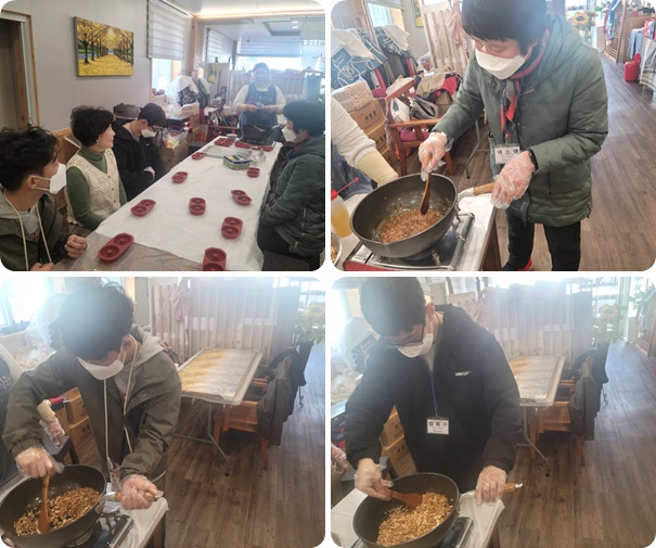 2025년 3월 성인주간보호2반 ~강정만들기 활동 모습^^