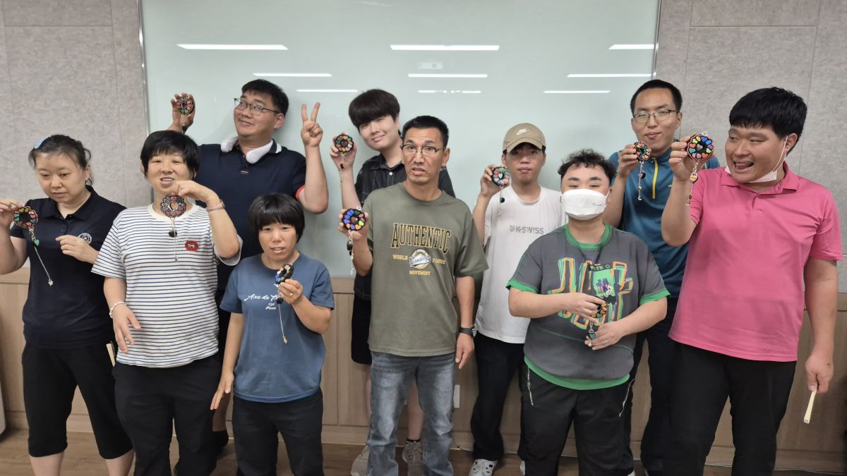 [능력키움] 장애인평생학습도시_커피찌꺼기(커피박) 새활용 구축사업_살랑 살랑 커피박 풍경 만들기(하트,태극기)