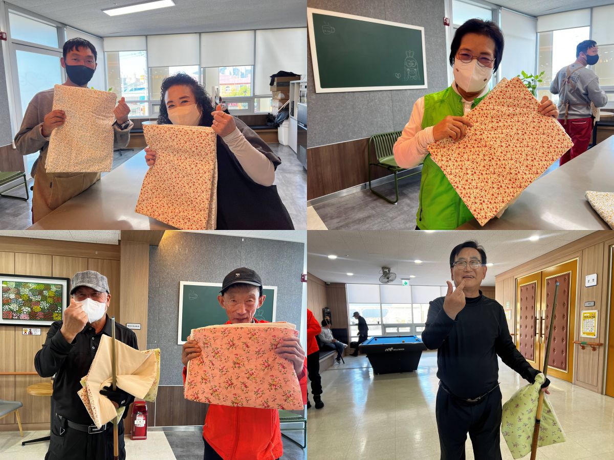 햇살 청소년놀이터봉사단&한라시멘트 광양공, 베갯잇 15개 후원전달식 진행