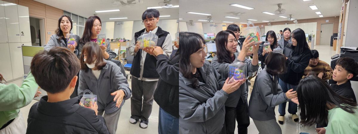 백운산지역아동센터, 직접 만든 다육이화분 기증