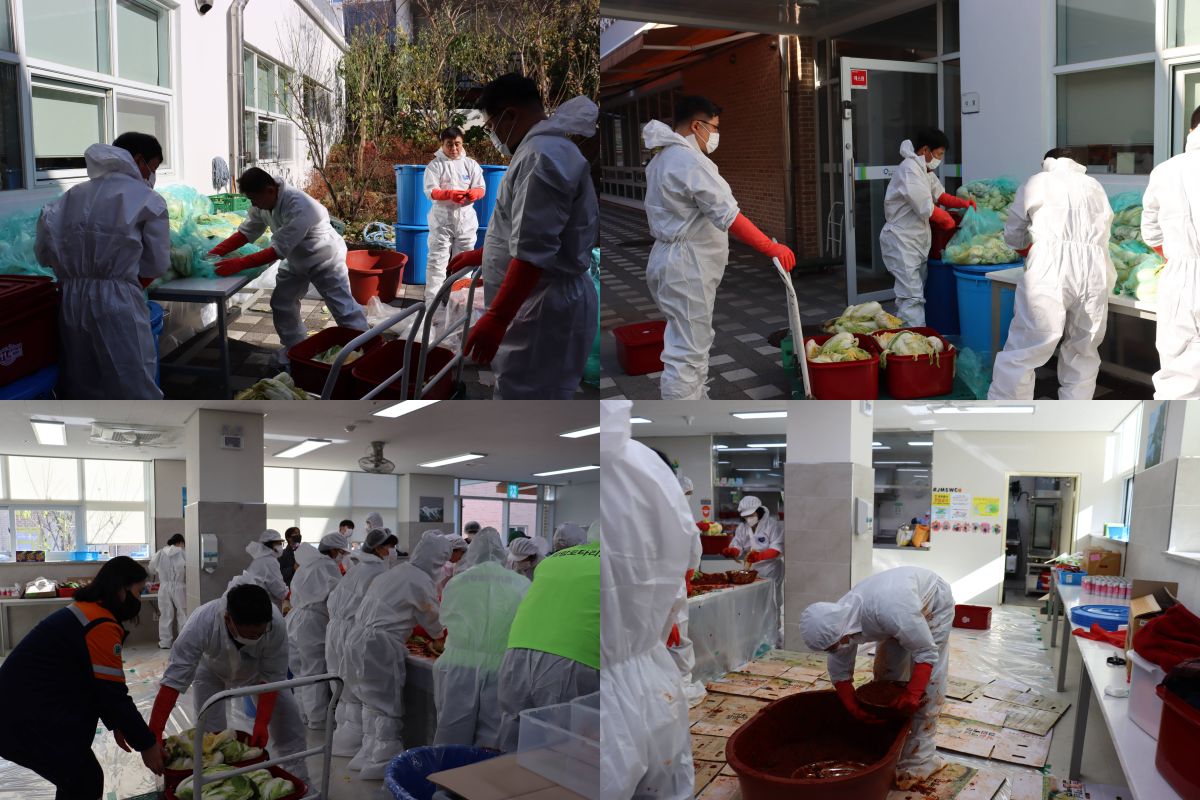 봉사자의 손길로 완성된 김장나눔 - 11월 28일, 김장 2일차 진행