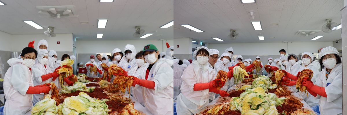 봉사자의 손길로 완성된 김장나눔 - 11월 28일, 김장 2일차 진행