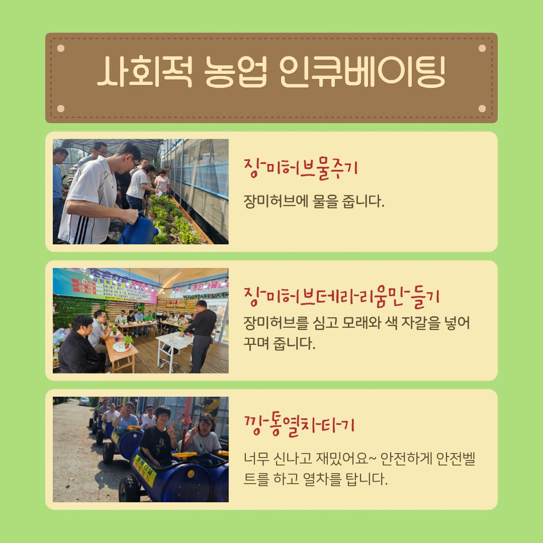 [활동 스케치] 🌿 흙을 만지며 치유와 활력을 채운 시간, '사회적 농업 인큐베이팅' 프로그램 진행!